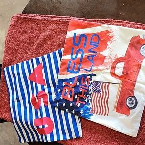 NWOT Patriotic Thow Pillow Covers